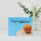 バスケットボールおめでとう ポストカード (スタンド正面)