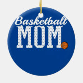 バスケットボールおもしろいの母スポーツ選手の母 セラミックオーナメント (裏面)
