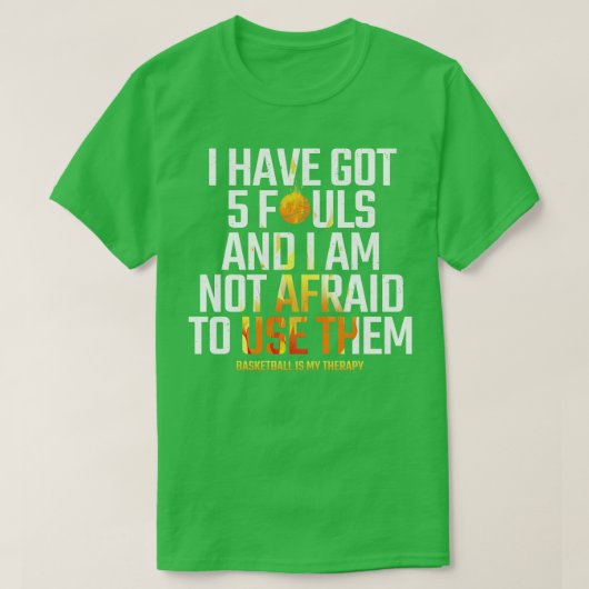 バスケットボールおもしろい引用文 Tシャツ (デザイン正面)