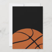 バスケットボールおもしろい誕生日パーティー 招待状 (裏面)