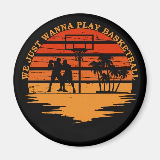 バスケットボールおもしろい諺 マグネット (正面)