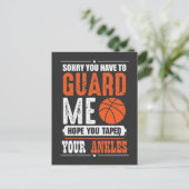 バスケットボールおもしろい選手チームスポーツゴミ ポストカード (スタンド正面)