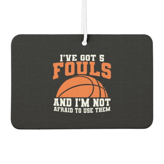 バスケットボールおもしろい カーエアーフレッシュナー (正面)