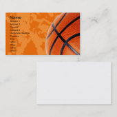 バスケットボールおよびペンキの（ばちゃばちゃ）跳ねる 名刺 (正面/裏面)