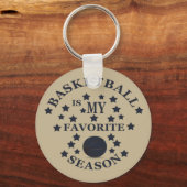 バスケットボールお気に入りのは私のブルーボールのシーズンだ キーホルダー (正面)