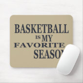 バスケットボールお気に入りのは私のブルーボールのシーズンだ マウスパッド (マウス)