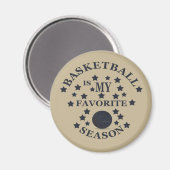 バスケットボールお気に入りのは私のブルーボールのシーズンだ マグネット (正面/裏面)