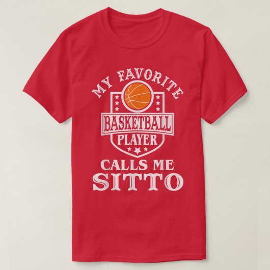 バスケットボールお気に入りの選手がシットと呼ぶMens Tシャツ (デザイン正面)