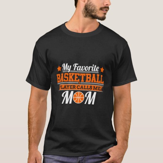バスケットボールお気に入りの選手が私に電話をかける Tシャツ (正面)