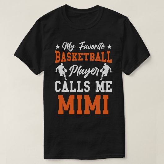 バスケットボールお気に入りの選手がMIMIと呼ぶ Tシャツ (デザイン正面)