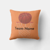 バスケットボールがフープネットで行く，ピロー クッション (裏面)