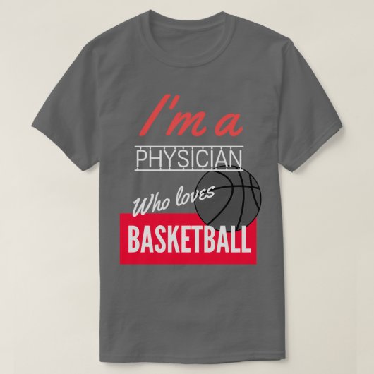 バスケットボールが大好きな医師 Tシャツ (デザイン正面)
