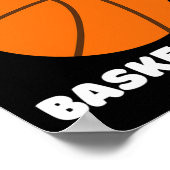 バスケットボールが大好きな女の子 – かわいい女の子Bask ポスター (角)