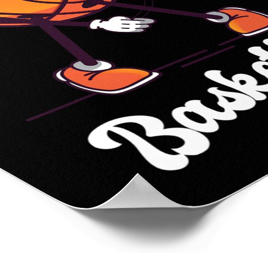 バスケットボールが大好きな女の子 – バスケットボールの女の子 ポスター (角)