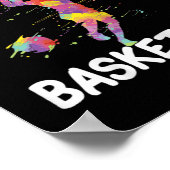 バスケットボールが大好きな女の子 ポスター (角)