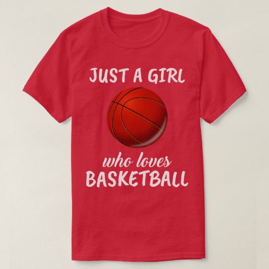 バスケットボールが大好きな女の子 Tシャツ (デザイン正面)