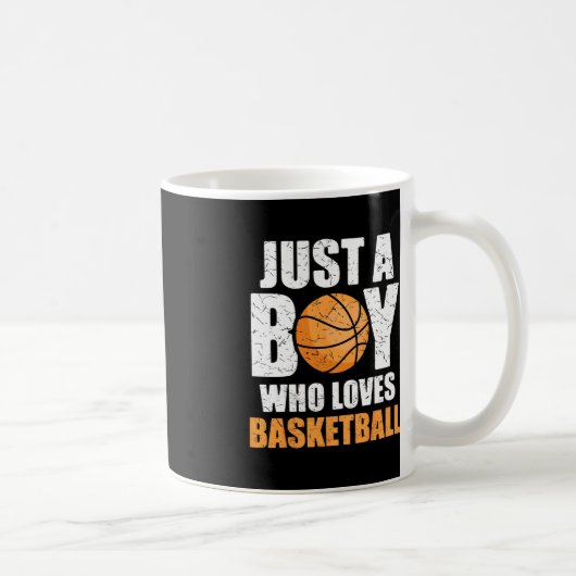 バスケットボールが大好きな少年1 コーヒーマグカップ (右)