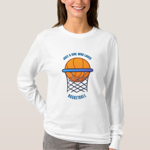 バスケットボールが好きな女の子だけ Tシャツ