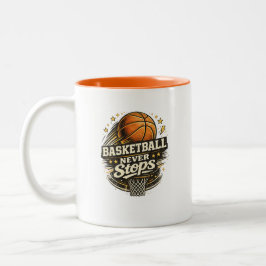 バスケットボールが止まらない スポーツ コーヒーマグ 贈り物 ツートーンマグカップ