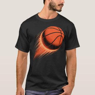バスケットボールが燃えるバスケットボールプレイヤーファンダディ Tシャツ