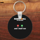 バスケットボールが電話で行かなきゃ キーホルダー (正面)