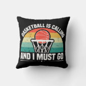 バスケットボールが電話で行かねばならない クッション (裏面)