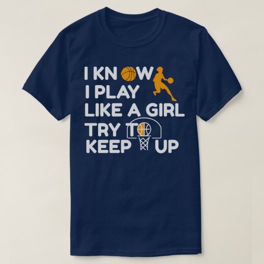バスケットボールことわざ女性女子 Tシャツ (デザイン正面)