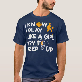 バスケットボールことわざ女性女子 Tシャツ