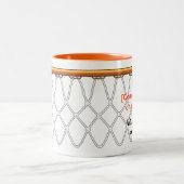 バスケットボールたがのNet_blackのoutline_corporateの広告宣伝 ツートーンマグカップ (中央)