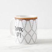 バスケットボールたがのNet_blackのoutline_Dunkそれ! コーヒーマグカップ (正面左)