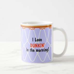 バスケットボールたがのNet_I愛Dunkin'_のラベンダー コーヒーマグカップ