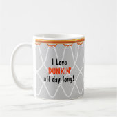 バスケットボールたがのNet_I愛Dunkin'_の灰色 コーヒーマグカップ (左)