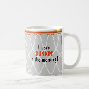 バスケットボールたがのNet_I愛Dunkin'_の灰色 コーヒーマグカップ