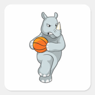 バスケットボールでRhinoをバスケットボール選手として スクエアシール