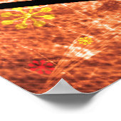 バスケットボールとフープガーリーバスケットピンパープル ポスター (角)