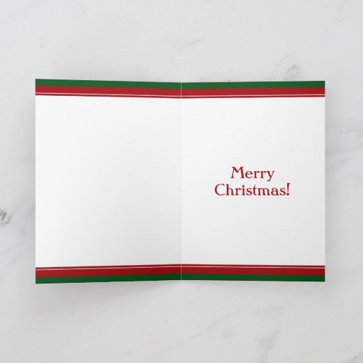 バスケットボールとフープクリスマス シーズンカード (内部)