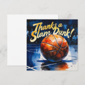 バスケットボールとボール ありがとうスラムダンク サンキューカード (正面/裏面)