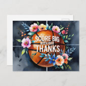 バスケットボールとボール サンクススラムダンクウェディング ポストカード (正面/裏面)