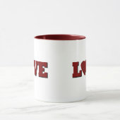 バスケットボールと赤いハート マグカップ (中央)