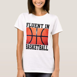 バスケットボールに堪能でおもしろいある Tシャツ