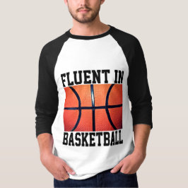 バスケットボールに堪能でおもしろいある Tシャツ