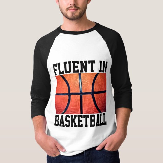 バスケットボールに堪能でおもしろいある Tシャツ (正面)