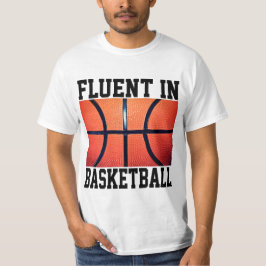バスケットボールに堪能でおもしろいある Tシャツ