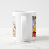 バスケットボールのおもちゃでゴールデンレトリーバー ジャンボコーヒーマグカップ (裏面)