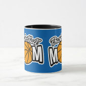 バスケットボールのお母さんのマグ マグカップ (中央)