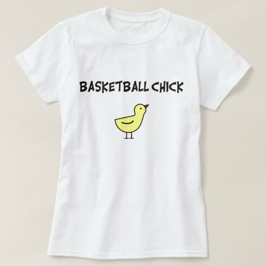 バスケットボールのひよこ Tシャツ (デザイン正面)