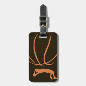 バスケットボールのアスリート ラゲッジタグ (正面縦)