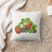 バスケットボールのカエル クッション (ブランケット)