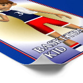 バスケットボールのキッズポスター ポスター (角)