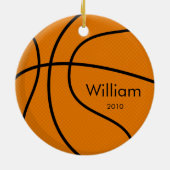 バスケットボールのクリスマスのオーナメント セラミックオーナメント (裏面)